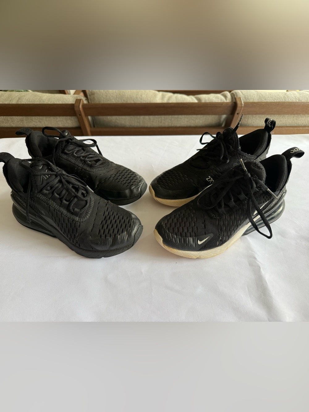 Bundle of 2 3.5Y Nike Kids' Air Max 270 sneakers
